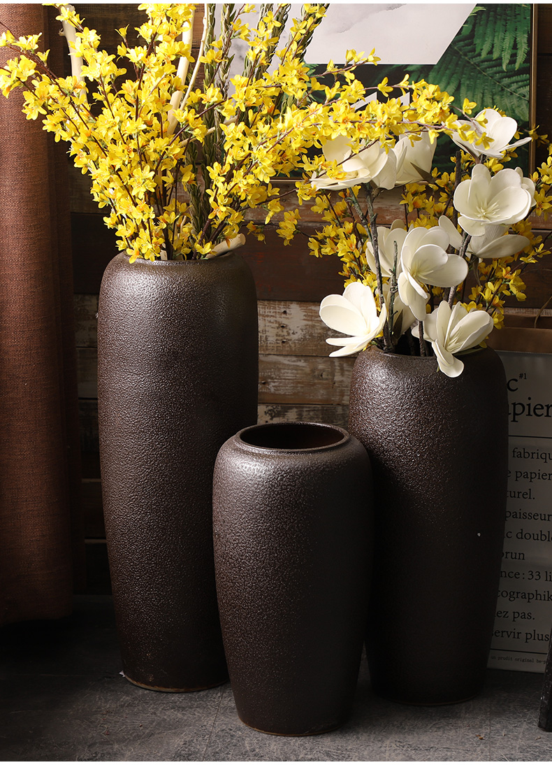 The Big vase high landing back on dry flower POTS to I and contracted sitting room flower arranging furnishing articles household jingdezhen ceramics