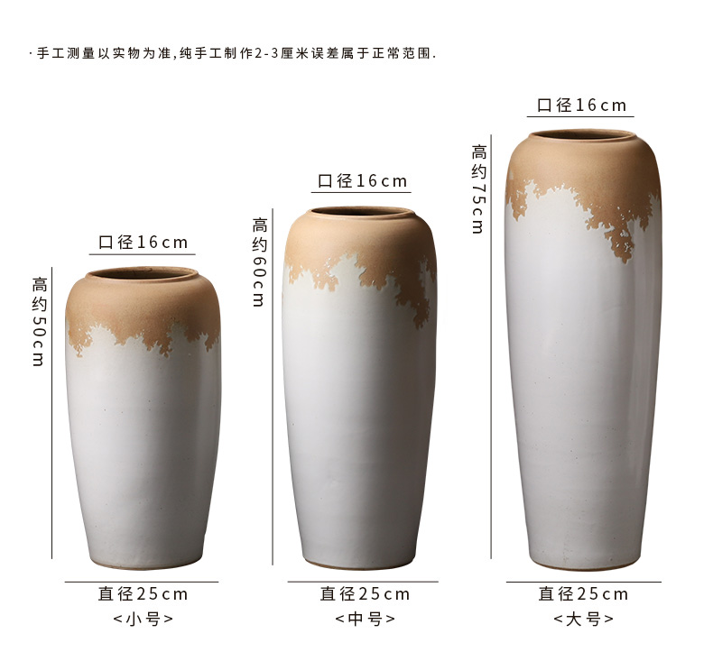 Boreal Europe style floor vase furnishing articles ceramic sitting room of I and contracted flower arranging Chinese style restoring ancient ways simulation flower vase