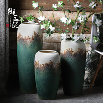 Jingdezhen ceramic ornaments Simple modern living room creative home decoration ornaments with fake flowers and dried flowers Nordic vase