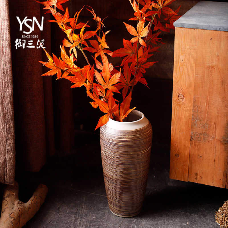 Royal mesa of three new Chinese style restoring ancient ways is contracted and I ceramic mud dry coarse some ceramic pot vase decoration furnishing articles sitting room