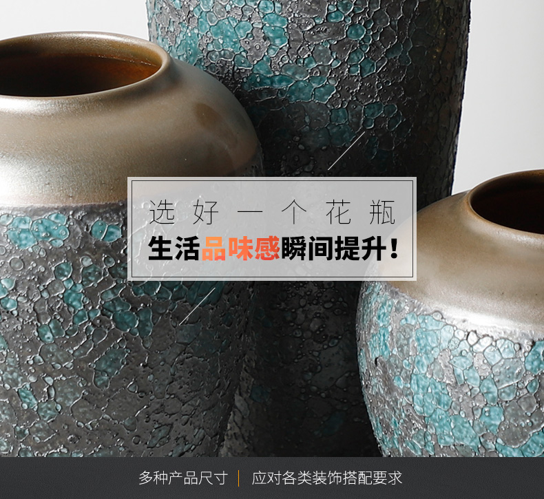 Restoring ancient ways is the American pastoral modern ceramic vase living room table flower arranging some ceramic pot dry flower adornment furnishing articles