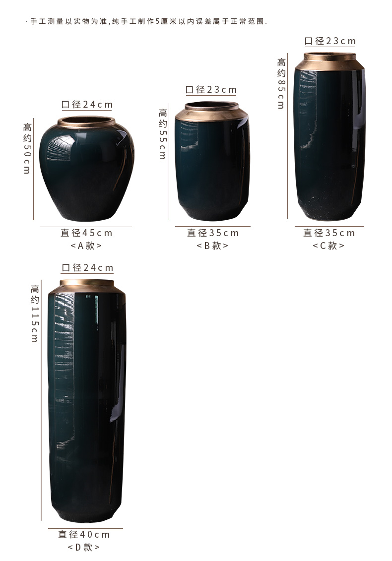 The Big vase furnishing articles furnishing articles sitting room ground European new Chinese vases, flower arranging modern simplicity of jingdezhen ceramics