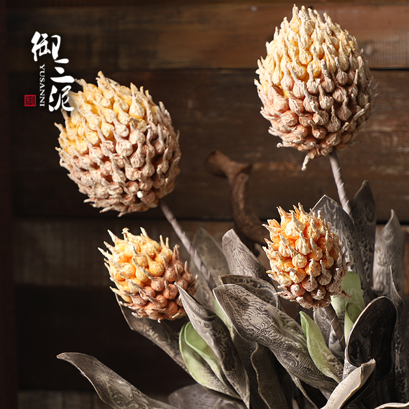 Retro fake flower dried flower tree leaf flower emulation fruit berries emulated floral plant fruit on floor flower arrangement floral