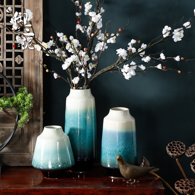 Home furnishing articles modern dry flower flower exchanger with the ceramics European contracted sitting room decorative furnishing articles Nordic vase arranging flowers