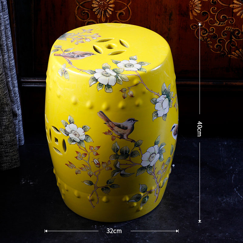 Jingdezhen ceramic stools cold pier furnishing articles dags what Chinese style change shoe block who color of flowers and birds show household act the role ofing is tasted