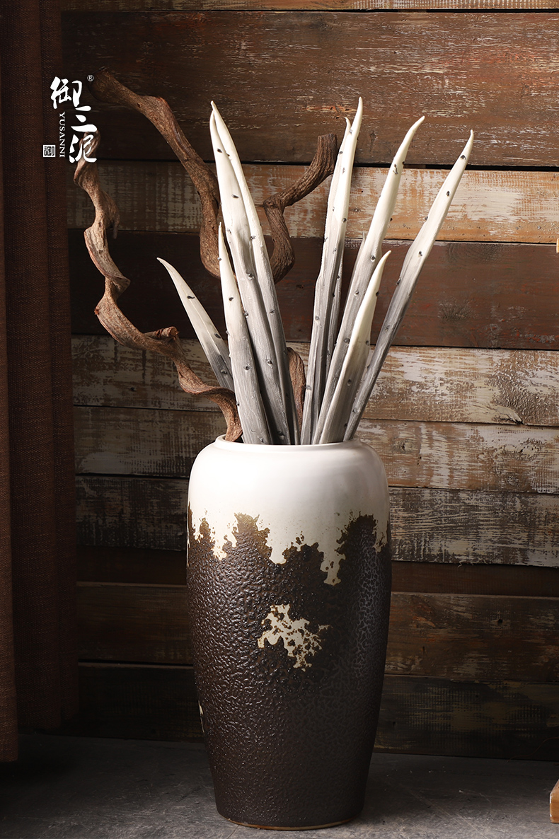 Ceramic vase landing sitting room flower arranging furnishing articles I and contracted Europe type restoring ancient ways fake flower receptacle household size flowerpot