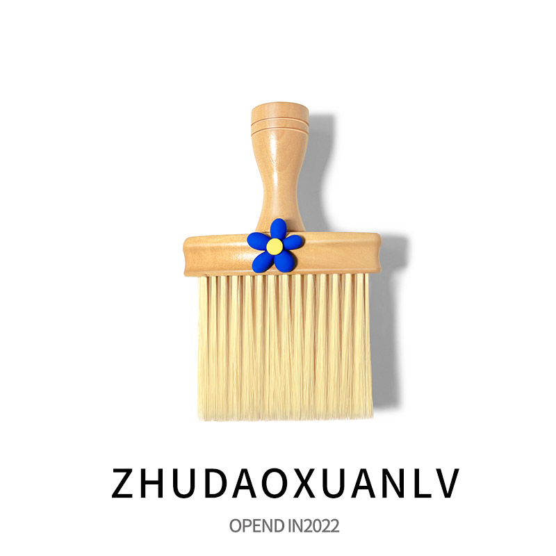 Solid Wood Car Air Outlet Dust Removal Brush Creative On-board Gap Sweep Gray Car Brushed Soft Hair Brush In-car Cleaning Tools