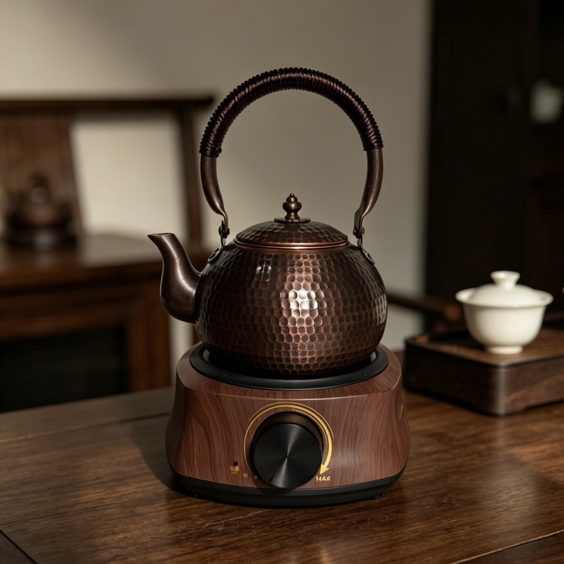 Pure Copper Handmade Copper Teapot for Brewing Tea, Small Copper Pot, Pure Copper Handmade Thickened Pot, Tea Brewing Vessel, Copper Sharing Cup