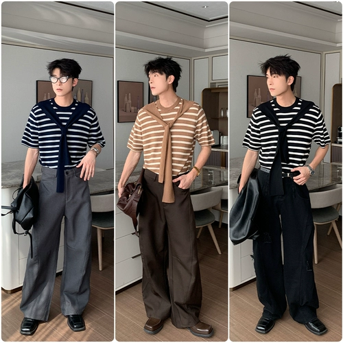Hualun Summer Antifling Clisted Forteced Forted для Boys 2025 Новая одежда Cleanfit вязаная топ