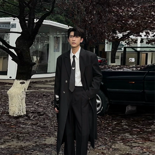 Вместительное и большое пальто, плащ, костюм для отдыха, средней длины, в корейском стиле, изысканный стиль