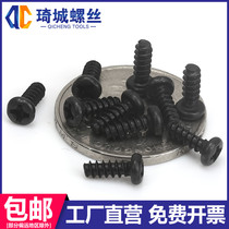 Round head cross self-tapping tail glasses screw plated black bolt nail flat tail PT micro small screw M1-M3 5