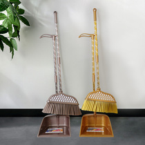 Gvett Aluminum Flower Pipe Broom Dustpan Set Home Doubles Wooden Floor Kitchen