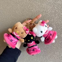 Подвеска из жемчуга, плюшевое платье, кукла, мультяшный брелок, кот