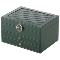 High-end jewelry storage box necklace earrings ear studs earrings bracelets rings high-end jewelry gold jewelry large capacity