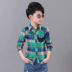 Áo sơ mi kẻ sọc 6 trẻ em 7 áo 8 tay dài 9 bé trai 10 bé trai cotton 5 áo 4 phiên bản Hàn Quốc 15 tuổi 12 áo sơ mi hàn quốc Áo