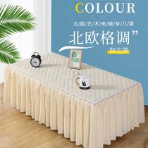 Household fabric Pastoral coffee table cover TV cabinet Rectangular dining table tablecloth Bedside table cover Dust cover universal cover towel
