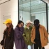 Mùa thu và mùa đông phiên bản Hàn Quốc của ulzzang Harajuku bf gió retro kẹo len áo khoác lỏng học sinh cổ cao cộng với áo khoác nhung