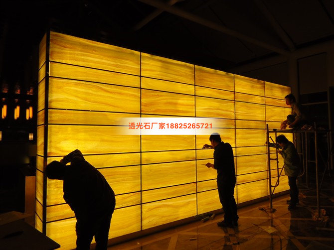 Light-transmitting slate lamp post light box lamp shade KTV club hotel door head pillar ceiling yellow background wall bar counter o