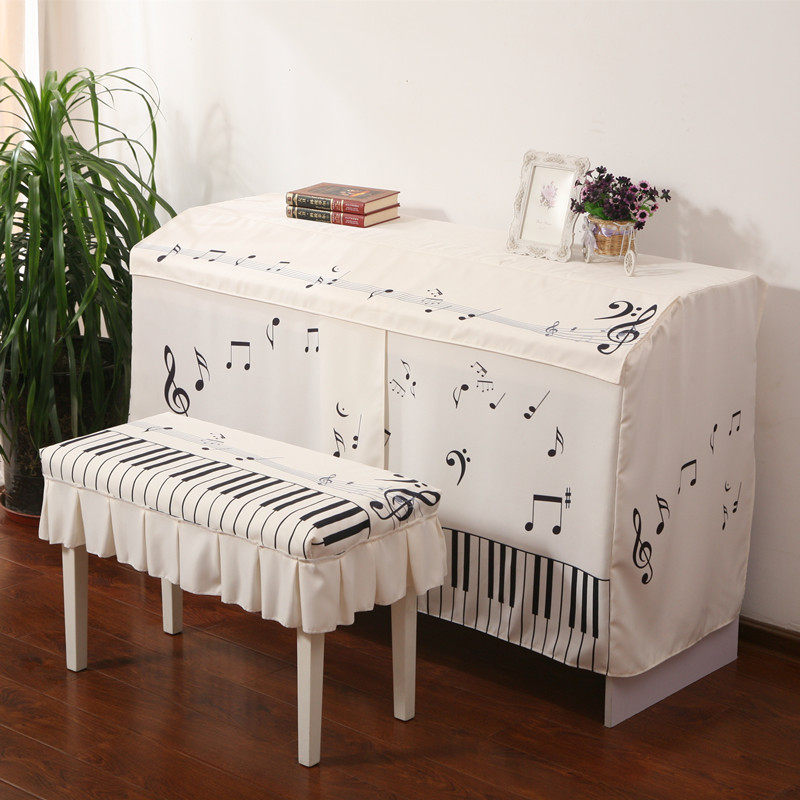 New Nordic Electronic Violin Hood Cartoon Note Ensemble 88 Key TheOne Electronic Organ Dust Cover Opens Design Fabric