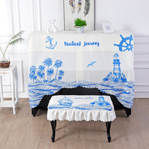 Fresh printed cartoon piano cover upright piano universal dust cover full cover cloth art piano Beatle open design