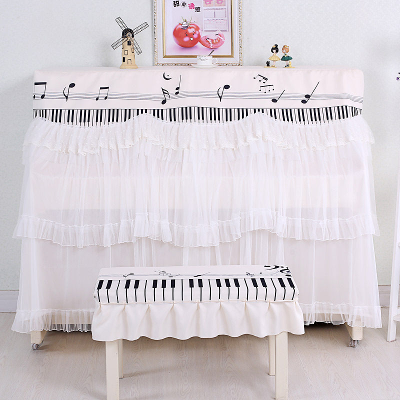 New Han style printed lace piano cover full cover cartoon Mountain Yekawoi princess piano dust cover full bag