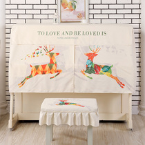 Small Deer Style Piano Hood Han Style Cartoon Elk Deer Piano Half Hood Dust Protection Protective Sheath stool cover open design