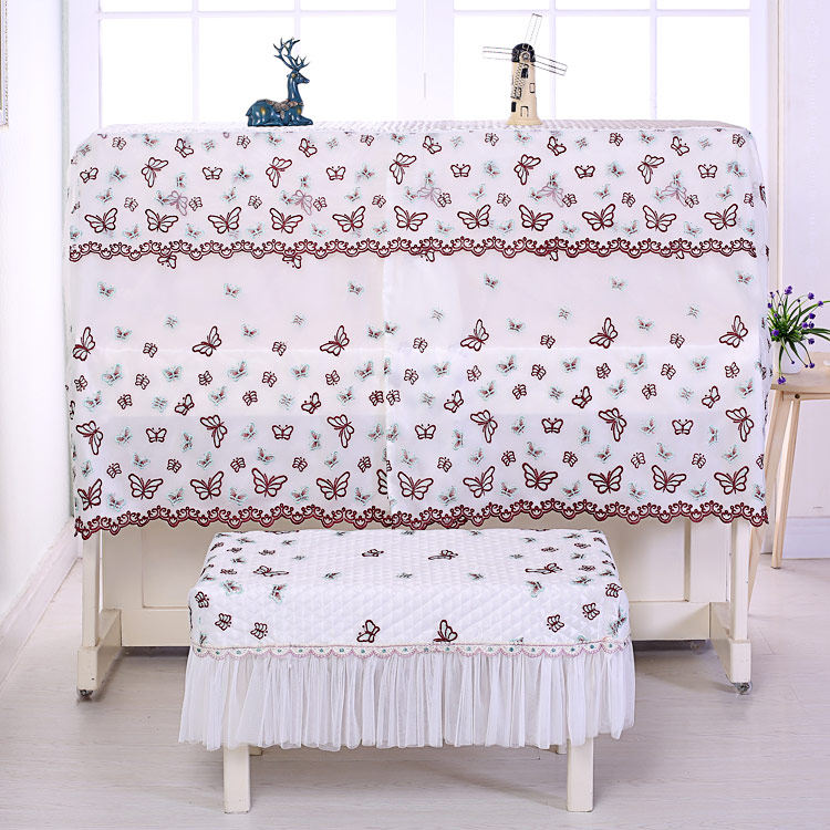 New Lace Piano Hood Mountain Leaf Zhujiang Kawoi Piano Hood Dust Cover in open design Full cover Recommended