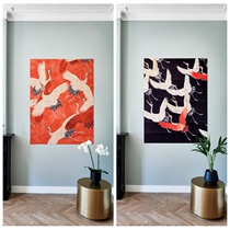 Dutch IXXI Kimono with Cranes Day Fairy Crane Decoration Painting bifacial series