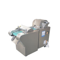  Electric commercial conveyor vegetable cutter Automatic canteen kitchen vegetable shredder dicing device multi-function stainless steel