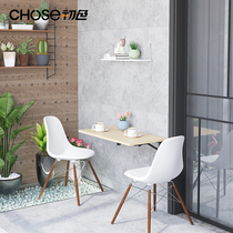 Foldable wall desk modern minimalist wood book room Bedroom with simple desk balcony will living-room small bar