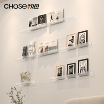 Preliminary colour acrylic free of punching wall Shelf Debris Containing Finishing Shelf Living-room Bookroom Hanging Wall Display Shelf