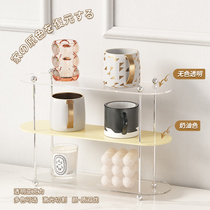 Preliminary colour acrylic cup containing shelving shelf cup shelf desktop minimalist cup holder Inwind water glass containing shelf