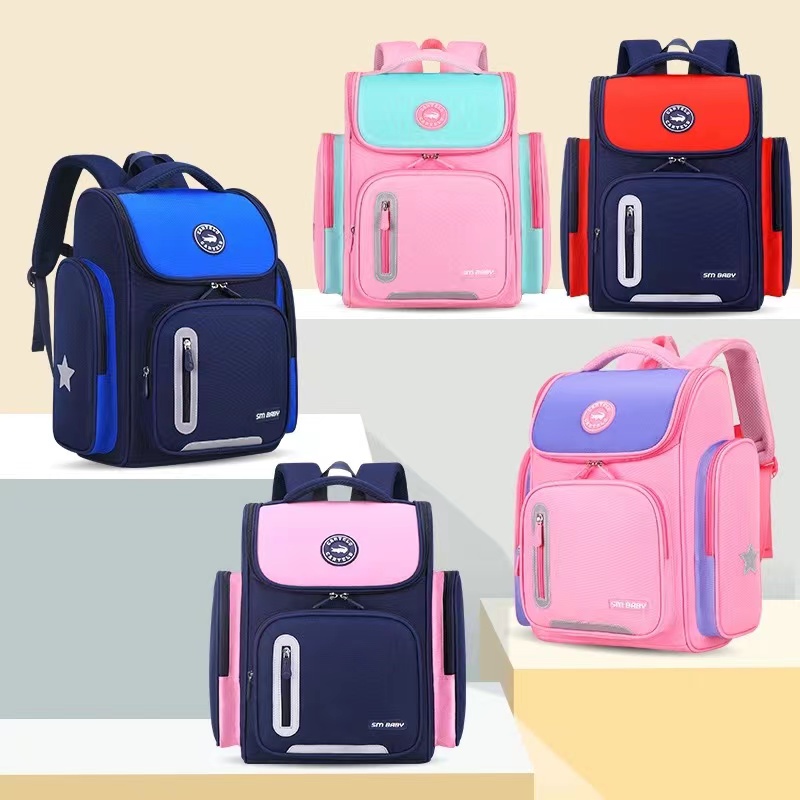 Children's Backpack Primary School School Bag One, Two, Three to Sixth Grade Ridge Protector Breathable Back Pad Lightweight and Waterproof This Year's New