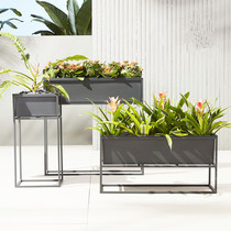 Outdoor flower rack rack iron partition flower trough courtyard restaurant floor ceiling Net red balcony green flower stand