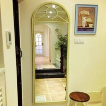 American country vintage full-length mirror wrought iron metal worn mirror floor mirror fitting mirror decoration mirror hanging mirror