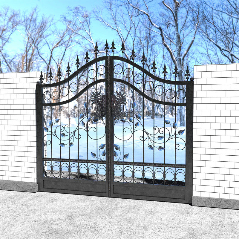 Custom European Wrought iron door High-grade iron door Wedding props Wrought iron villa door Antique door Garden door