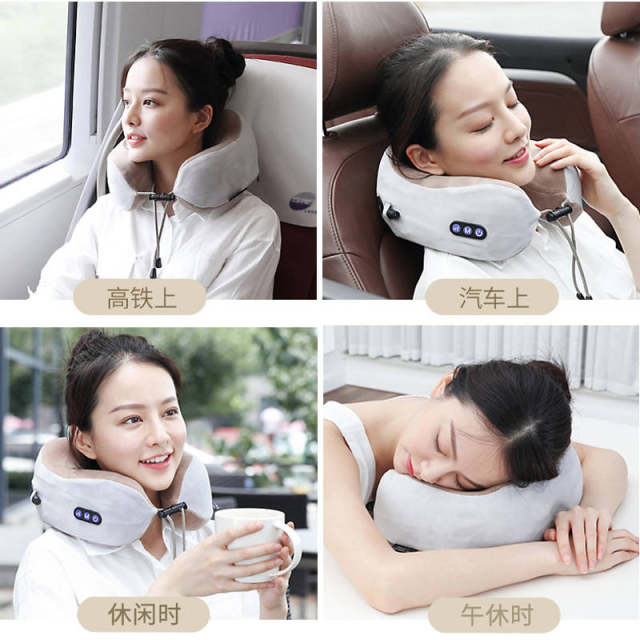 ໝອນນວດແບບ U-shaped cervical spine pillow portable neck pillow ໝອນ U-shaped airplane travel pillow nap nap artifact neck