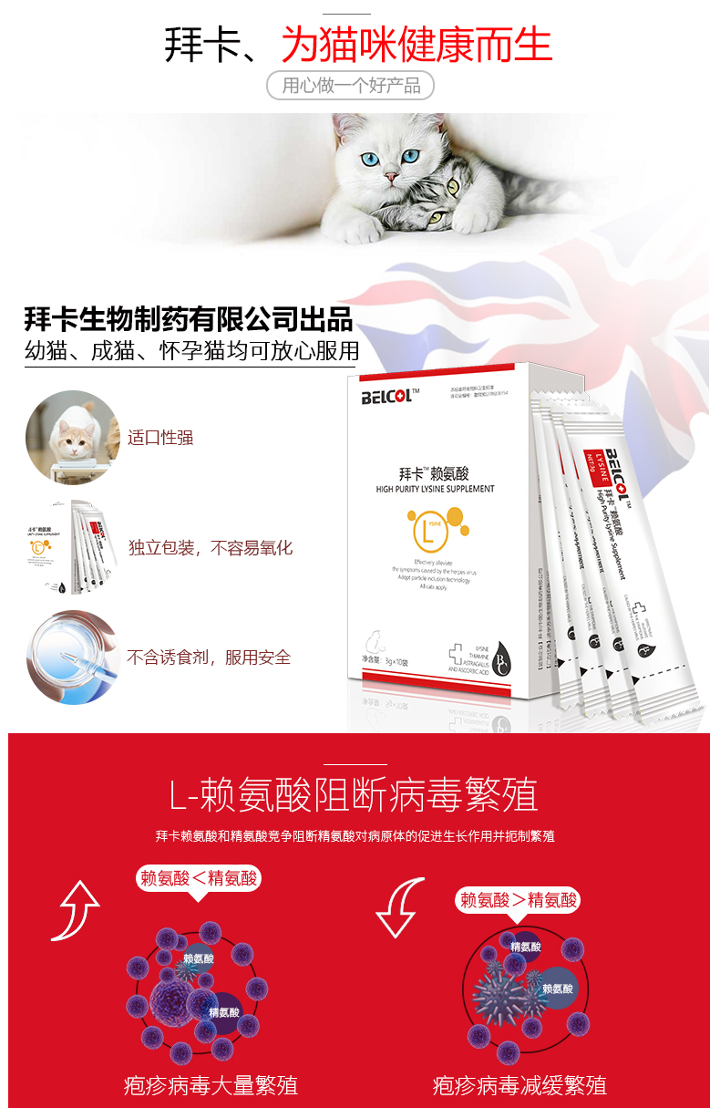 卡 猫 amine mèo cưng mèo mèo lysine mèo mèo ngắn của Anh mèo với hắt hơi hắt hơi nước mắt - Cat / Dog Health bổ sung sữa cho chó mèo
