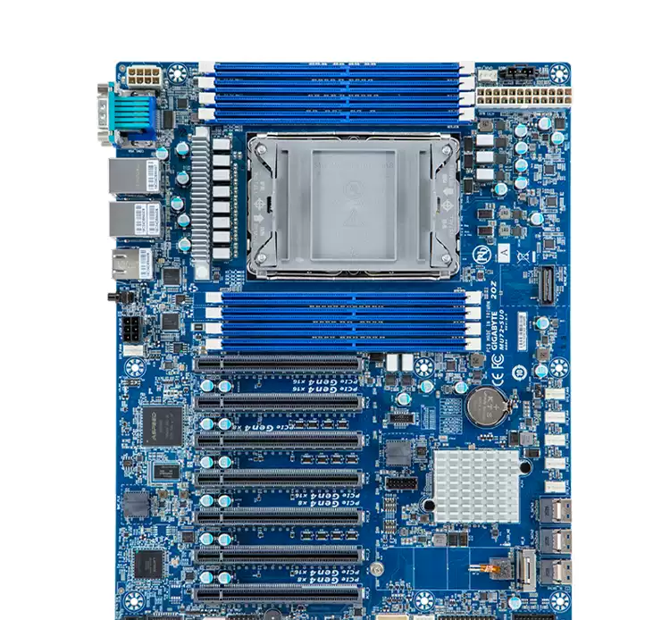 技嘉MU72-SU0伺服器主机板 单路伺服器主机板 白色主机板 C621A晶片组 8个DIMM插槽