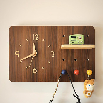 Medieval wind meter box decorative painting 2025 new switch box with clock painting no punching light luxury high-end clock