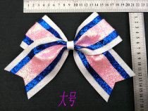 Blue and White pink black and white flower ball cheerleading aerobics aerobics aerobics dance headgear bow hair ornaments full mail