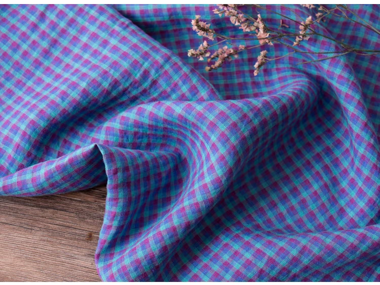 Vải dệt thoi sợi nhuộm 2020 mùa xuân và mùa hè đầy màu sắc kẻ sọc nhỏ retro nghệ thuật thiết kế thương hiệu vải quần áo 03223 - Vải vải tự làm