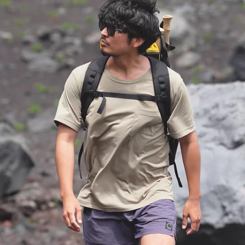 Yamatomichi Quick-Drying T-Shirt, Lightweight and Breathable, Suitable for Outdoor Activities, Commuting, and Hiking, Short-Sleeved, Unisex
