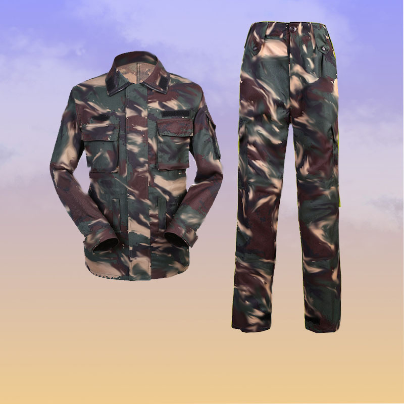 Outdoor Camouflage Suit for Male and Female Students, Instructor Work Clothes, Hunter Wear-Resistant Expansion, Outdoor Labor Protection Clothing, Work Clothes, Autumn