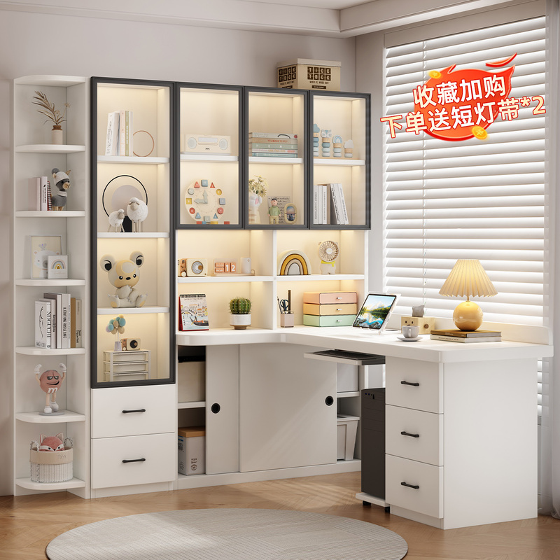 Solid Wood Corner Desk with Bookshelf Integrated for Children and Students, Home Study Desk, Writing Desk, Corner Desk with Bookcase, Computer Desk Solid Wood Corner Desk with Bookshelf Integrated for Children and Students, Home Study Desk, Writing Desk, Corner Desk with Bookcase, Computer Desk