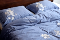 Flower flying butterfly foreign trade JOAN LUNDEN 60 300 roots Heavy work embroidered pure cotton quilt cover pillowcase Three sets