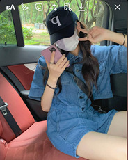 Шифон 复古港味两件套短款牛仔外套上衣女春夏季阔腿短裤休闲牛仔套装潮