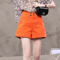 European Standing Pants Children 2022 New Summer Casual High Waist Button Pockets Pure Cotton 100 Hitchhiking Shorts Tide