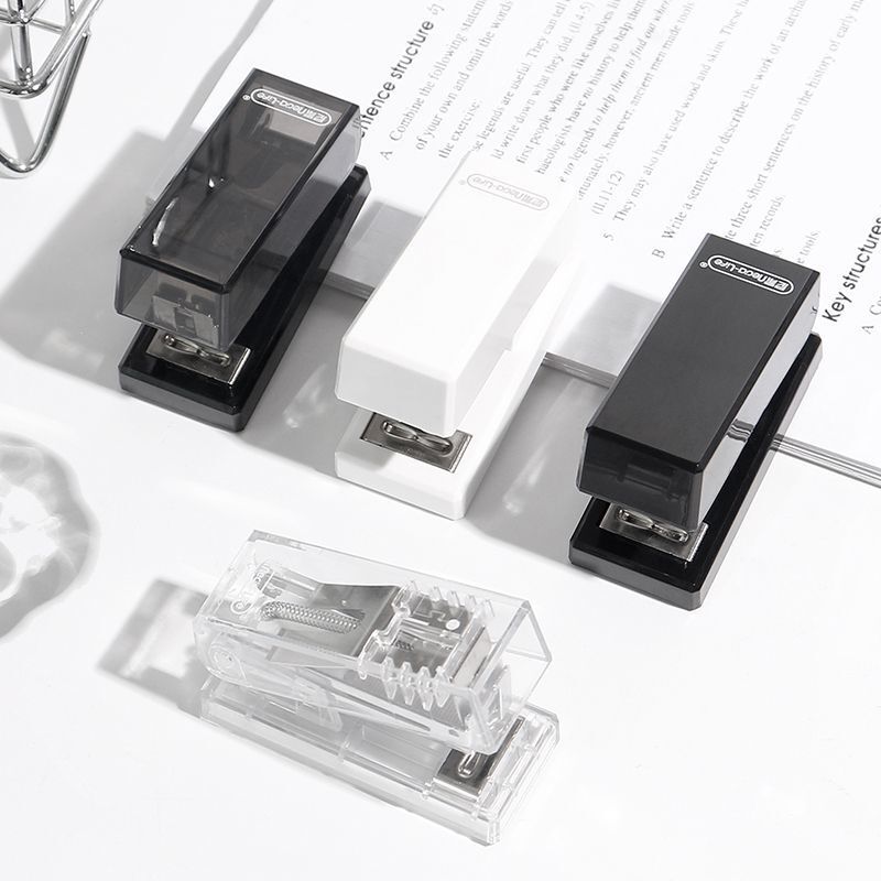 Transparent Mini Stapler for Students, Small Handheld Portable Stapler, No. 12