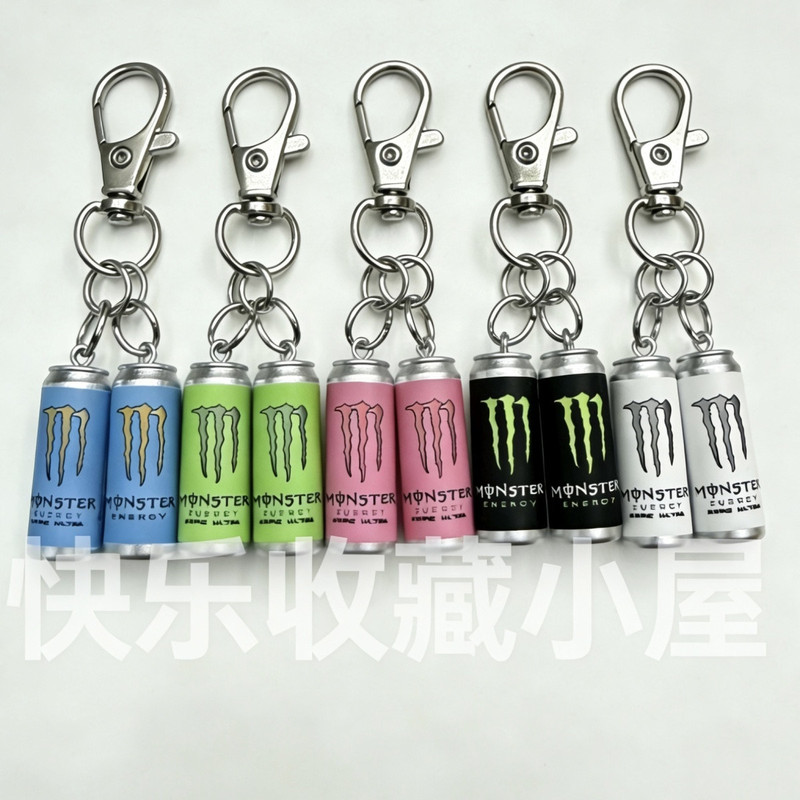Original Monster Energy Summer Keychain Soda Drink Charm Cool Miniature Resin Material Mini Gift Personalized Phone Accessory
